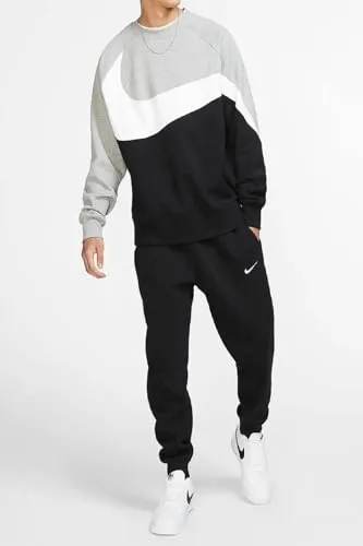 Nike Club Swoosh pantaloni tuta uomo pile grigi
