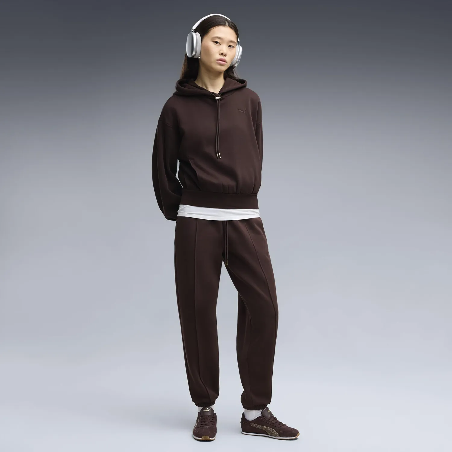 PUMA HER Relaxed FL felpa donna XS Chocolate Fondue