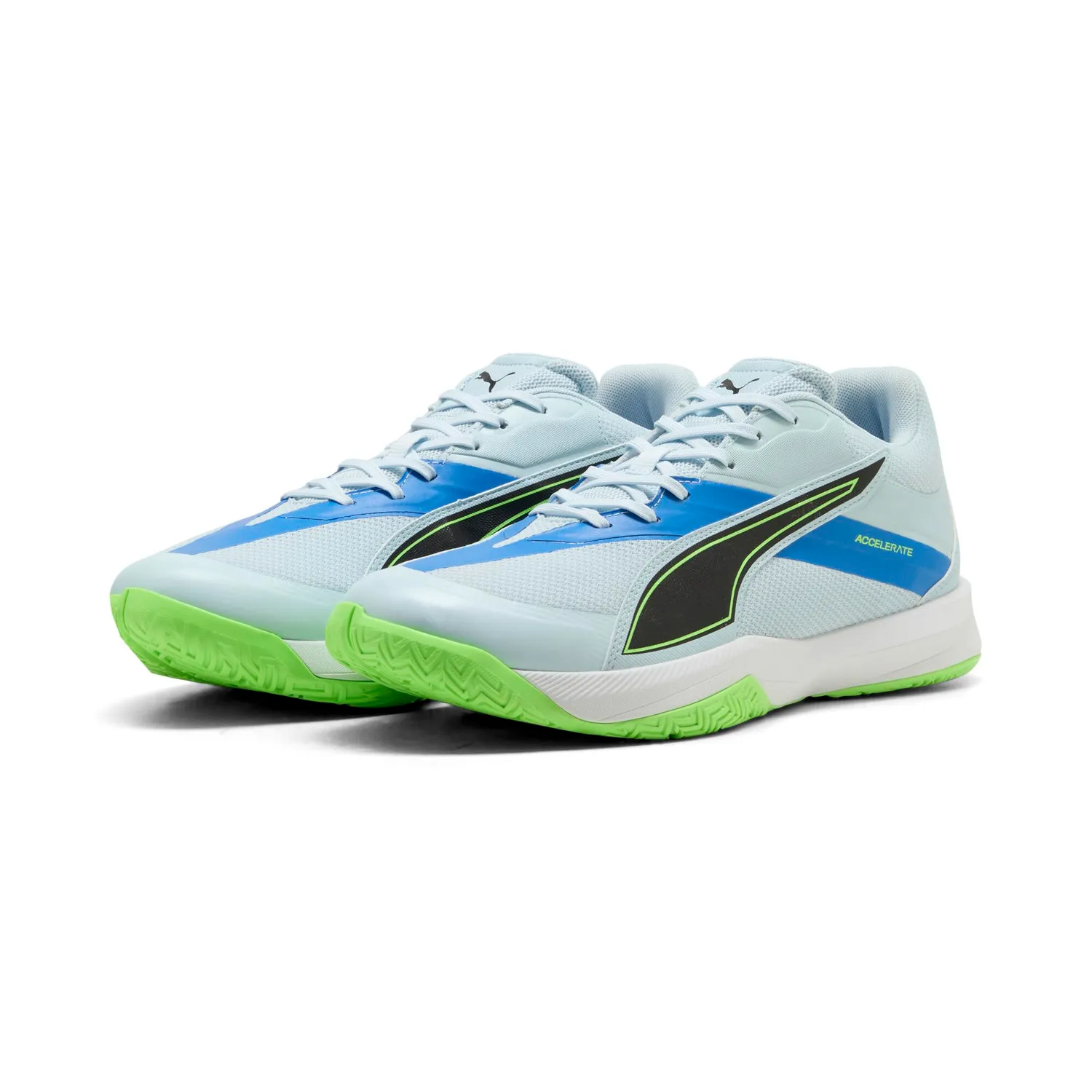Puma Accelerate PRO 5 scarpe indoor unisex bianche