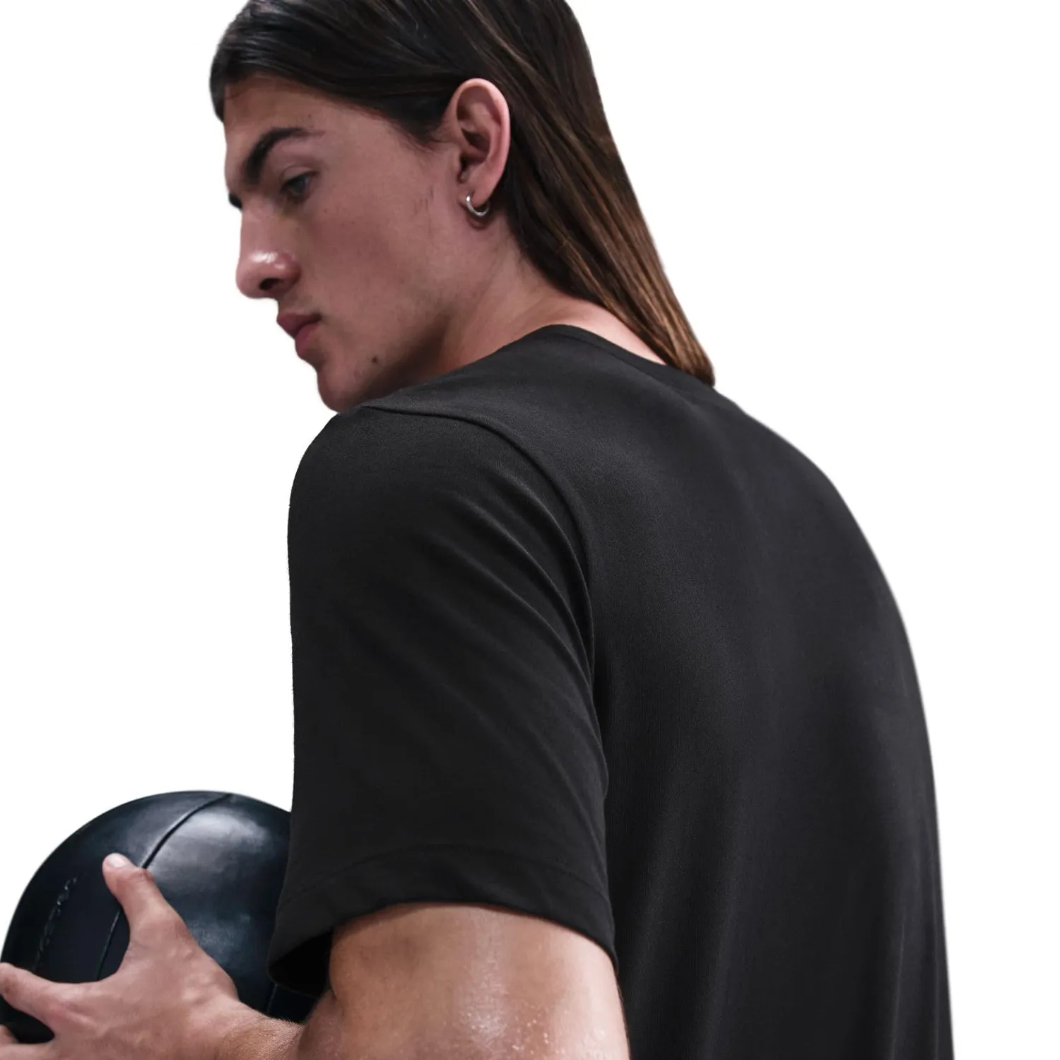 Nike Pro Dri-Fit maglietta uomo nera training aderente
