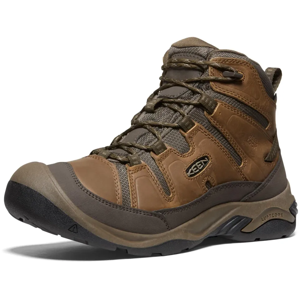 KEEN Circadia Mid Waterproof Wide scarponi uomo pelle
