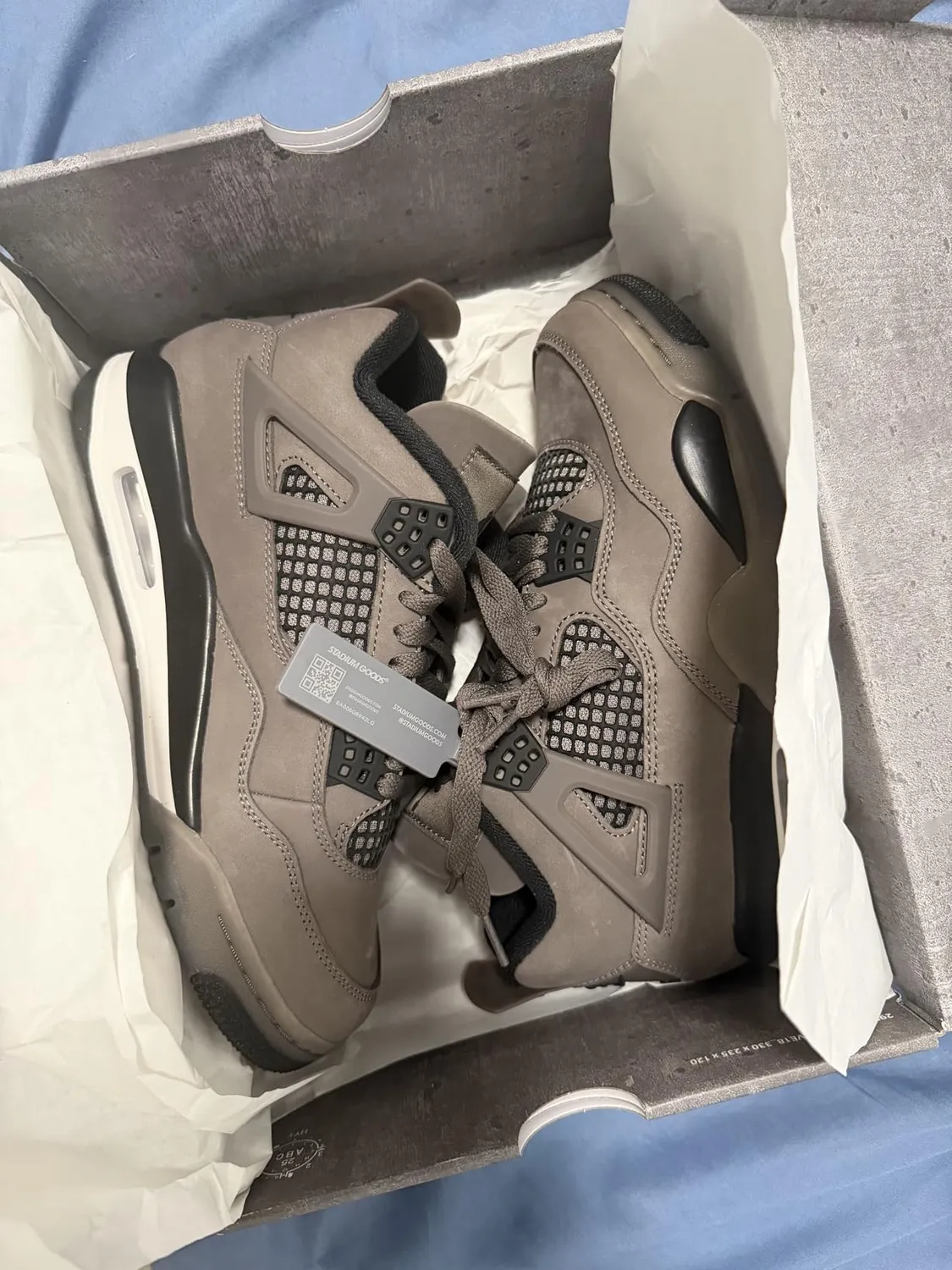 Air Jordan 4 Retro Cave Stone scarpe uomo 47 EU pelle