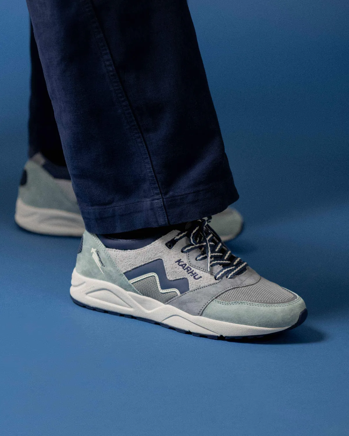 Karhu Aria 95 sneakers aqua gray indigo mesh lifestyle
