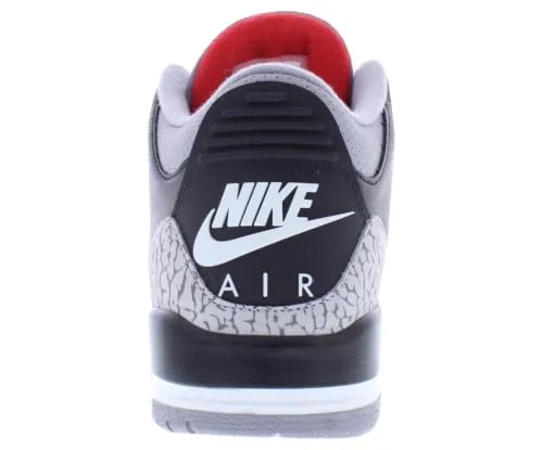 Nike Air Jordan 3 Retro scarpe basket nero 8 UK pelle