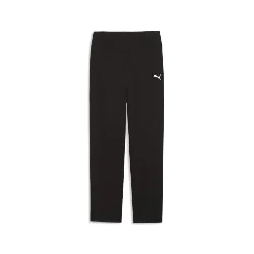 Puma Ess Elevated Rib Pants G pantaloni costine vita alta nero